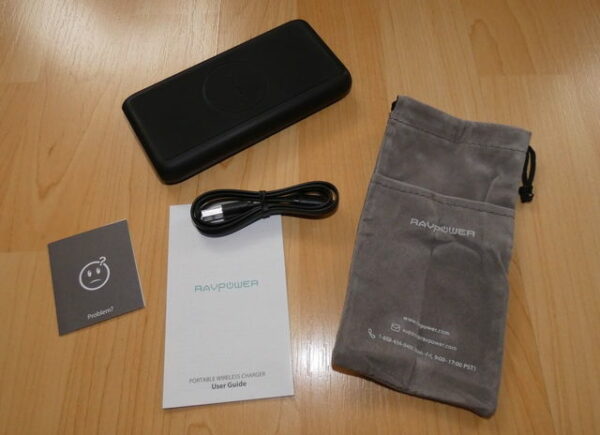 Wireless Powerbank RAVPower 10000mAh RP-PB081 Lieferumfang