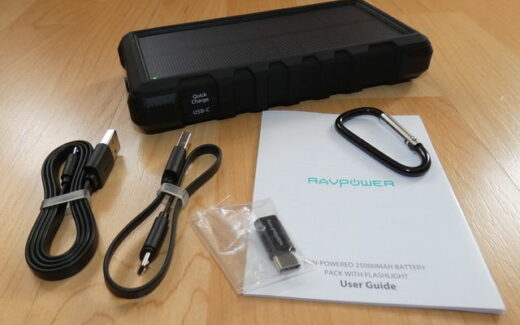 RAVPower RP-PB083 Solar-Powerbank Lieferumfang