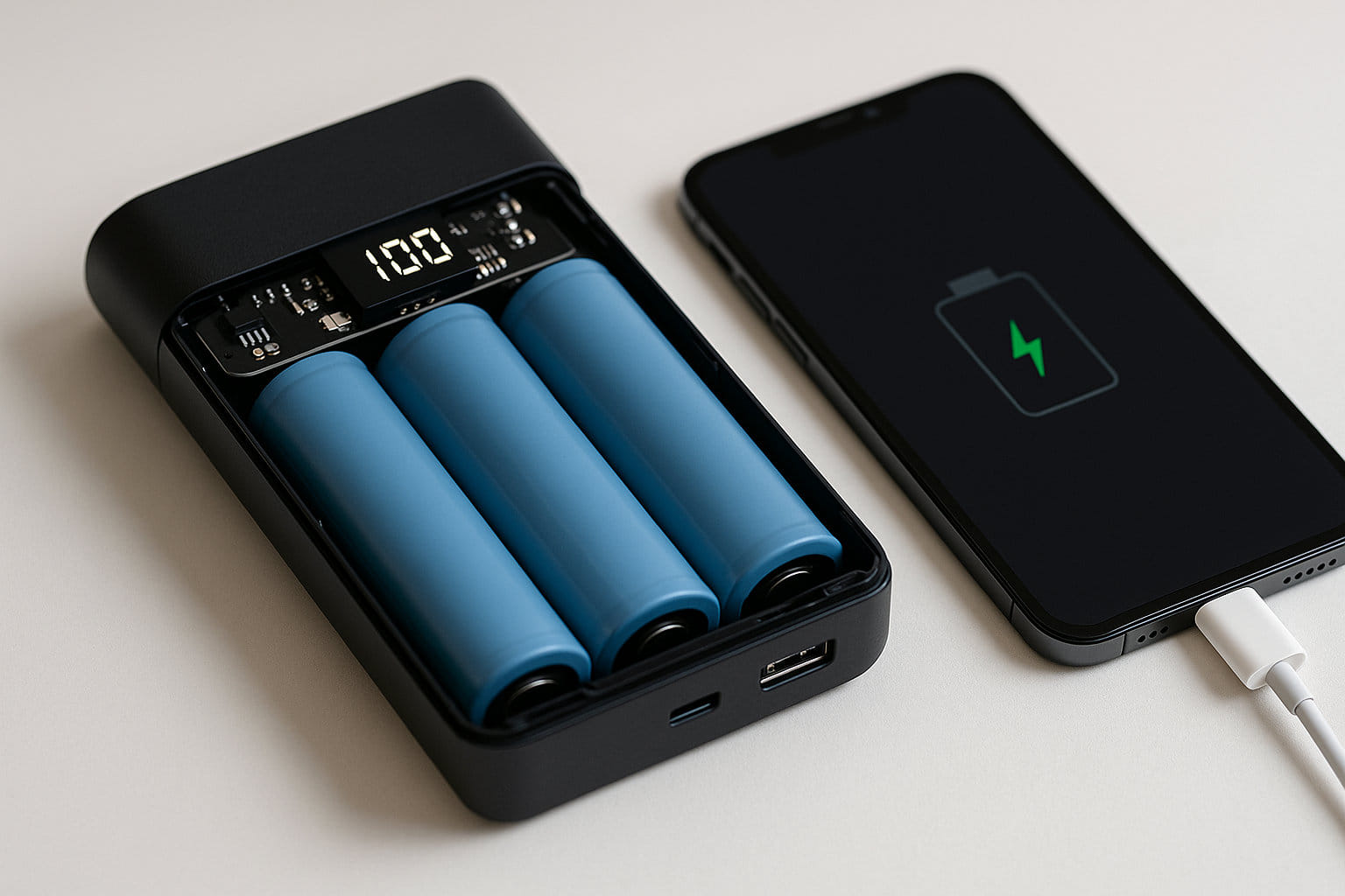 Powerbank Kapazität anschaulich erklärt mit Blick auf Akkuzellen und Ladevorgang