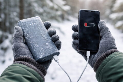 Powerbank im Winter richtig nutzen: So verhinderst du drastischen Kapazitätsverlust bei Kälte 1 Powerbank im Winter bei Minusgraden mit reduzierter Akkuleistung