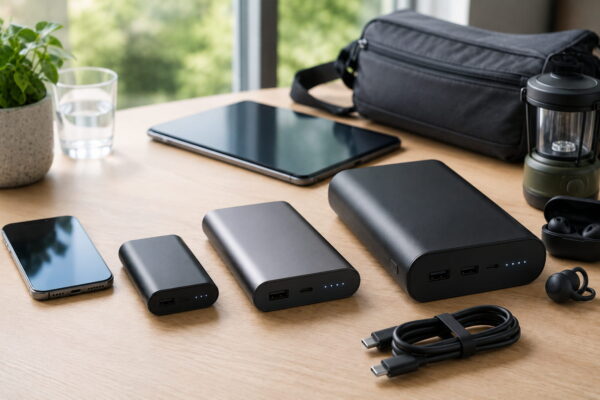 Verschiedene Powerbank-Größen für Alltag, Reise und mehrere Geräte im Vergleich